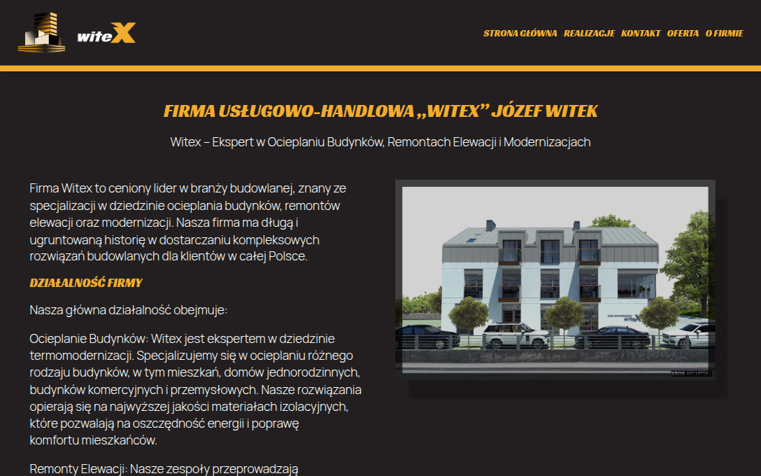 witex.info — strona firmy budowlanej Witex